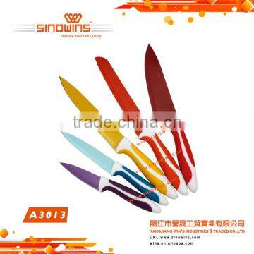 A3013 Elegant Design 5pcs Stainless Steel Knife Set With Non-stick Coating photo-3