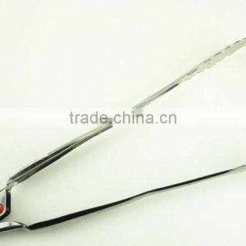 39034 12 Inch Heavy New Mould Stainless Steel Kitchen Tongs BBQ Grill Food Salad Tongs photo-5