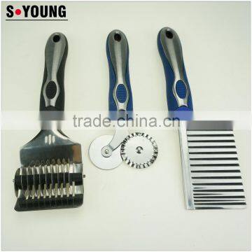 31031 Kitchen Gadget Kitchen Tool Potato Cutter Knife Noodle Cutter Doule Head Pizza Cutter photo-2