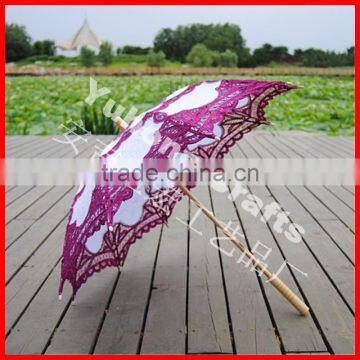 Fuschia Decorative Bella Lace Umbrella For Wedding photo-2