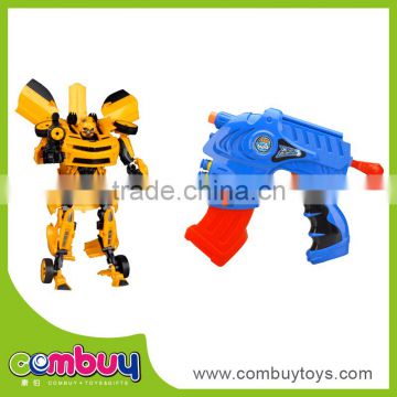 Best sale good quailty plastic deformation toys with rubber soft bullet gun