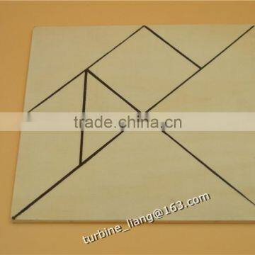 DIY wooden tangram for teaching tool