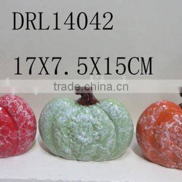 Holloween Flower Pattern on Ceramic Pumpkin Festive Decorations photo-5