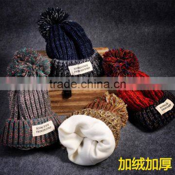 Wool Hat Children Winter Tide South Korea Korean New Cashmere Earmuffs Plus Parent-child Knit Hat Female Winter Young Lovers photo-5