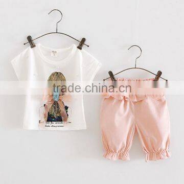 2017 Golden Clothing Manufacturers Overseas Accept Customized Baby Girl 2pcs Set Outfit photo-2