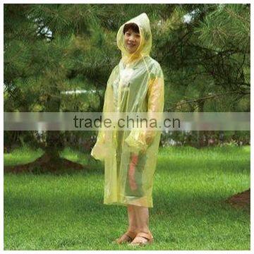 Promotion PE Disposable Foldable Adult Transparent Clear Plastic Raincoat photo-3