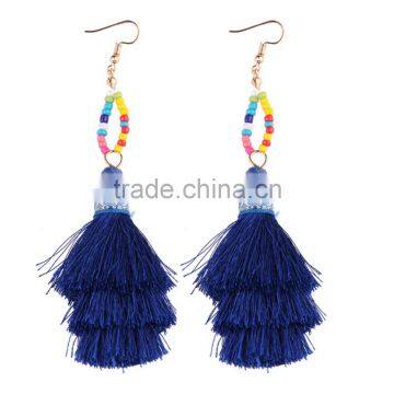 Bohemian Jewelry Small Beads With Tassel Dangle Earrings photo-3