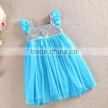 Girl Persnickety Remake Well Dressed Wolves Red Sequin Dress With Chiffon Ruffle Girl Sequin Dress photo-2