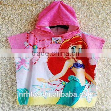 Beautiful 100%Cotton Printed Poncho Towel Baby Robe photo-3