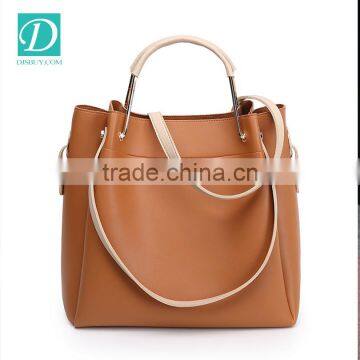 Army Green Metal Handle Handbag Fashion Messenger Bag photo-3