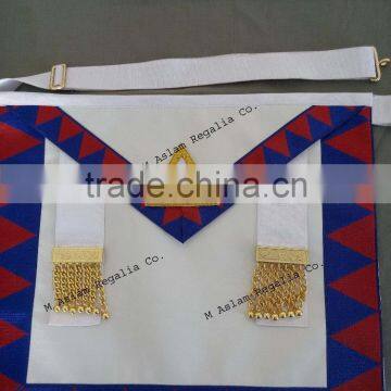 100% Leather Masonic Royal Arch Companion Apron With Gold Tassel photo-3
