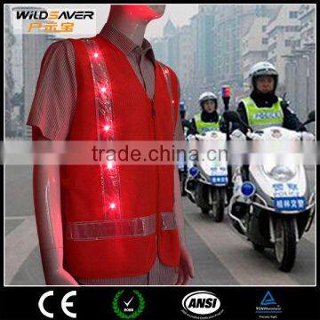 Led traffic uniform workwear light up hi vis at night