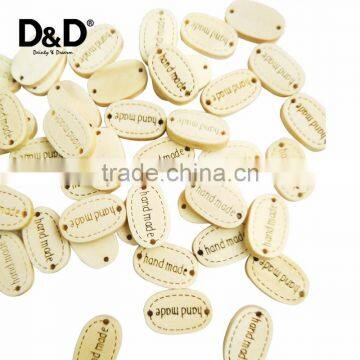 D&D 18PCs/Set 1.1cm*1.8cm Wooden Buttons Oval Handmade Carved Decorative Buttons Sewing Scrapbooking Crafts Made for You photo-2