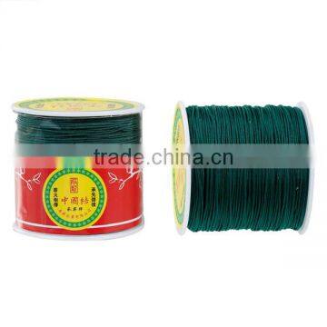 Dark Green 0.5mm Polyamide Nylon Jewelry Thread Cord For Buddha/Mala/Prayer Beads photo-3