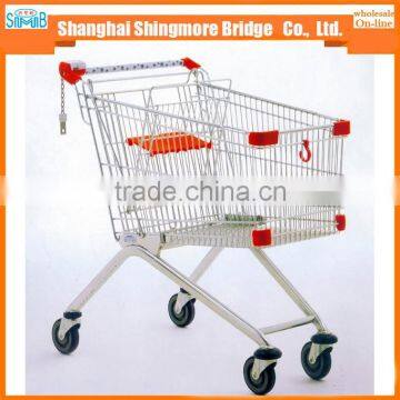 hot sales good quality 180L european supermarket trolley