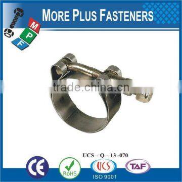 Made in Taiwan Stainless Steel types of hose clamps small hose clamps T bolt hose clamp