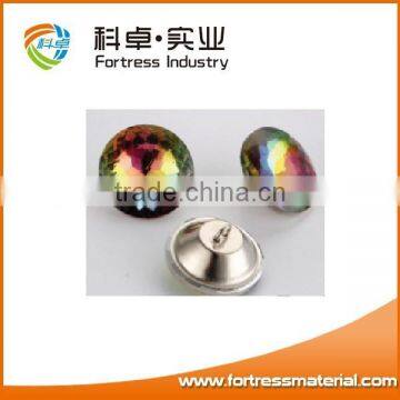 glass diamond button