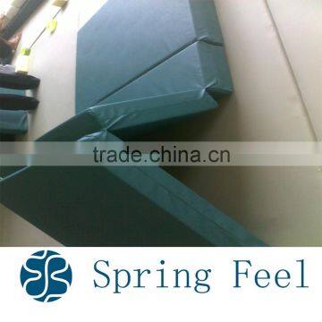 Dark color folding foam mattress with waterproof cover canvas