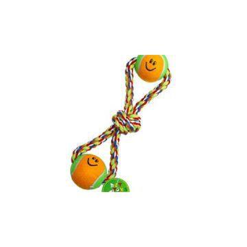 Cotton Rope With Smile Tennis Ball