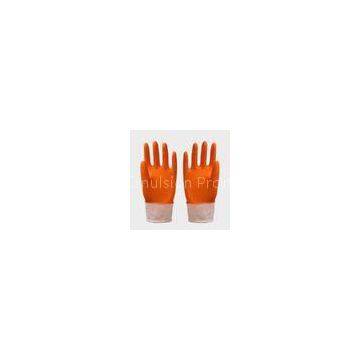 Dip flocklined Kitchen Latex Gloves / rubber glove With straight cuff