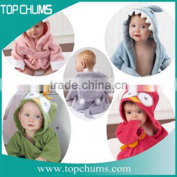 Fleece 100%Polyester Kids Bathrobes Wholesale,Kids Animal Bathrobes