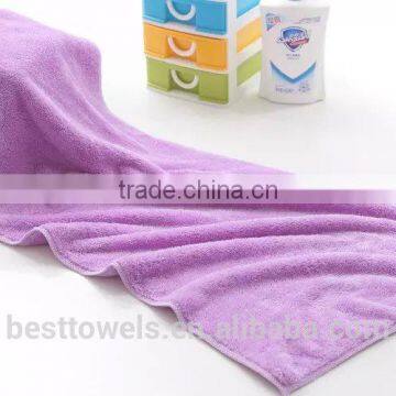 China Supplier Solid Color Coral Velvet Bath Towel photo-5