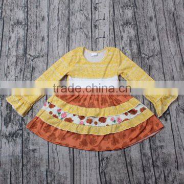 Yawoo wholesale new designs cotton smocked fall dresses cheap children clothes
