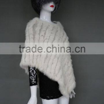 Factory Direct Sale Triangle Rabbit Fur Knitting Shawl Lady Favourite photo-2