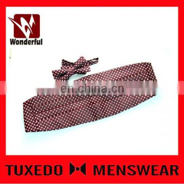 poly fashion mens checked cummerbund and bowtie set