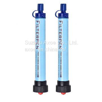 7 stages Personal water filter straw for hiking camping travel and emergency prep.