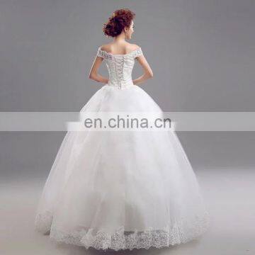 LSO1602 off Shoulder Cheap Wedding Dresses Made in China Sheath Lace up Prom Ball Gown Dresses