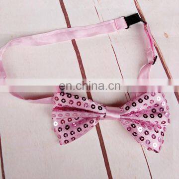 Christmas Large Sequin Flashing Bow Tie photo-3
