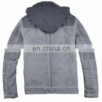 2016 New Design High Density Men Cotton Washed Hoodie Jacket photo-2