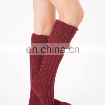 Fashion Floor Socks With Cable Knit Turnover ,knitted Leg Warmers Women photo-4