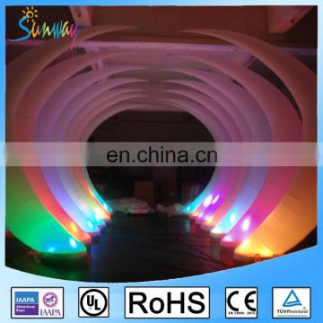 LED inflatable ivory shape column light balloon arch for wedding or party decorations