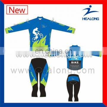 Healong Dye Sublimation Crew Neck Crazy Cycling Jersey