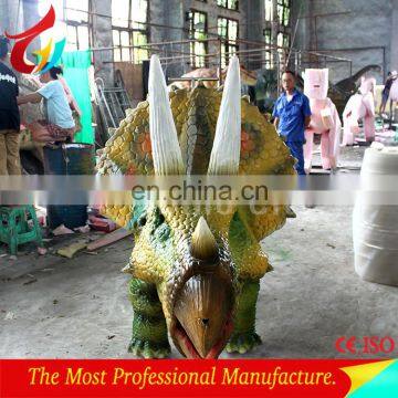 Amusement animatronic dinosaur ride car