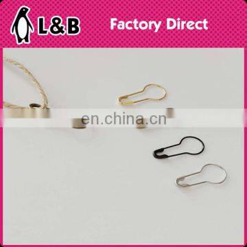 wholesale fancy loop pin Metal Gold/Silver/Black brass material decorative safety pins