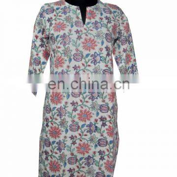 Cotton Hand Block Printed Kurti Tunic