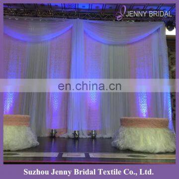 TC159A Modern Beautiful Blush Rosette Top Organza Ruffled Tutu Table Skirt