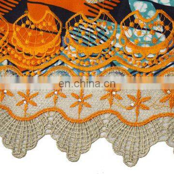 2016 Hot Selling African 6 Yards Colorful Wax Printed Guipure Lace Fabric for Party photo-3