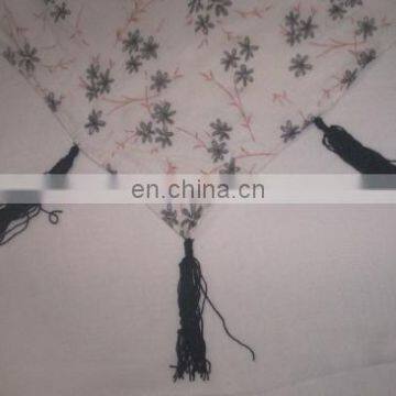 Cotton Printed Scarf With Silver Lurex photo-3