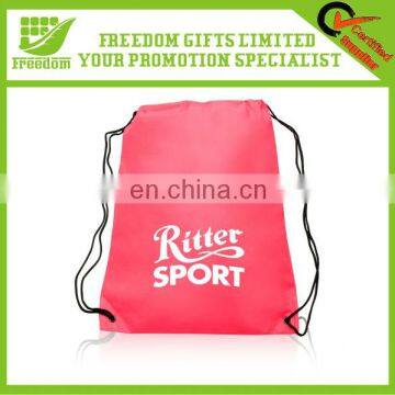 Advertising Logo Branded Drawstring Tote Bag