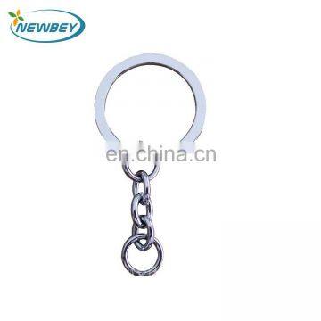 Metal flat key chain KC04-1 with 4 link chains as keychain parts