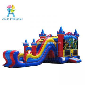 Customized Inflatable royal bouncy Castle with slide for sale