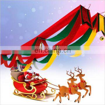 1 M Colorful Christmas Bell Wave Flag Hanging Ornaments Wholesale Christmas Tree Decoration Party Supply