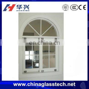 PVC window china arched casement window with grille inserts