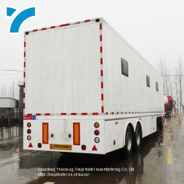 China Factory Twist Lock Gooseneck Low Platform Semi Trailer 40 Ton Low Bed Semi Trailer photo-2