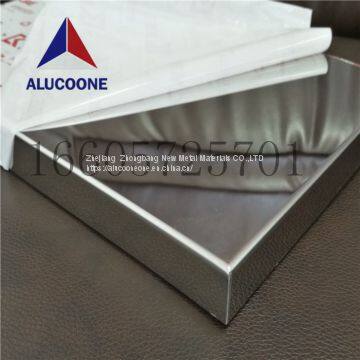 ALUCOONE Mirror Embossed Hairline Brush Brushed Emboss Polished Stainless Steel Composite Panel