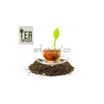 Wholesale Silicone & Stainless Steel Leaf Shape Tea Infuser / Tea Ball